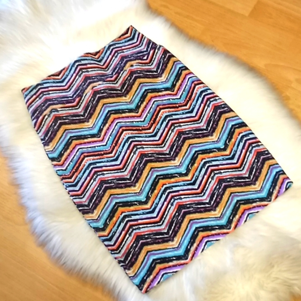 LulaRoe Striped Patterned Cassie Pencil Skirt